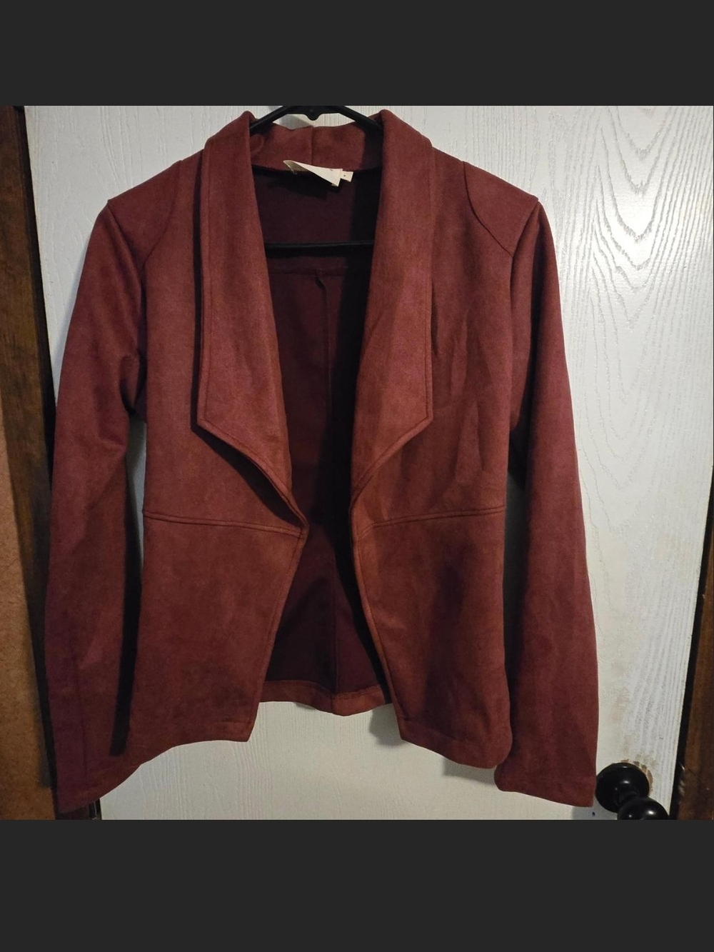 Open-Front Women's Blazer Jacket in Rust